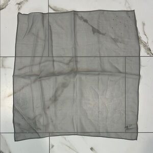 Gray Sheer Silk with pink rinestone Accents